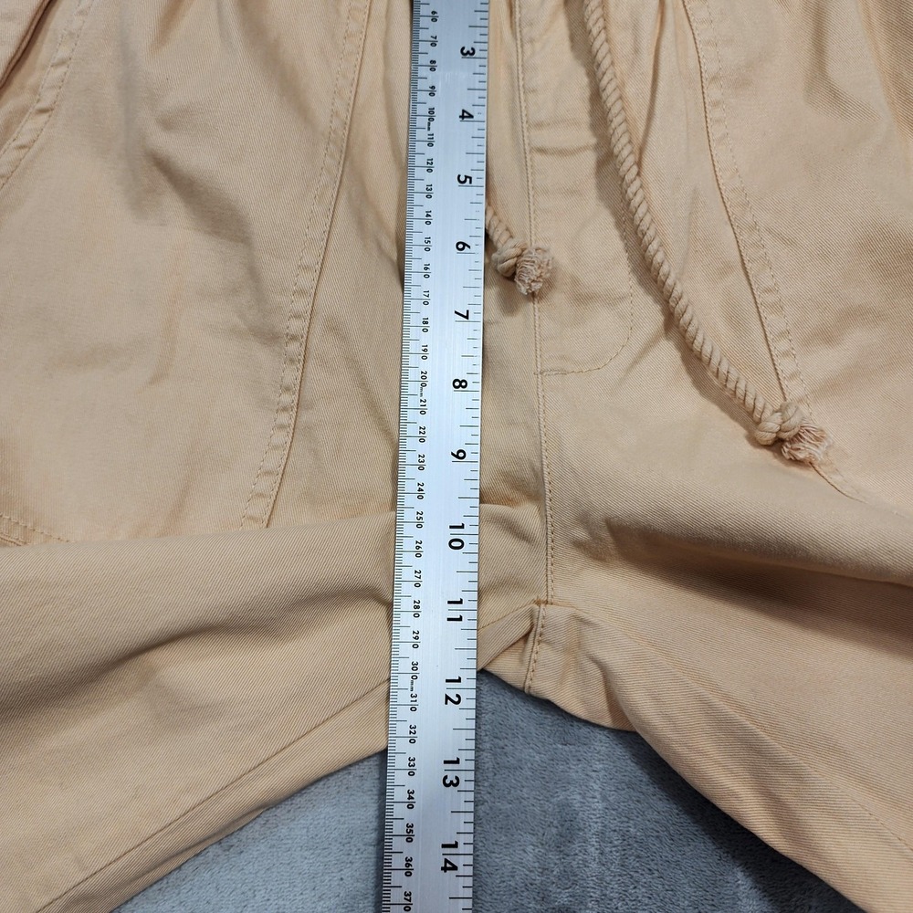 NEW Roxy Pants Womens XS Beige Twill Cargo Wide Leg Cotton Khaki Drawstring - Picture 11 of 14